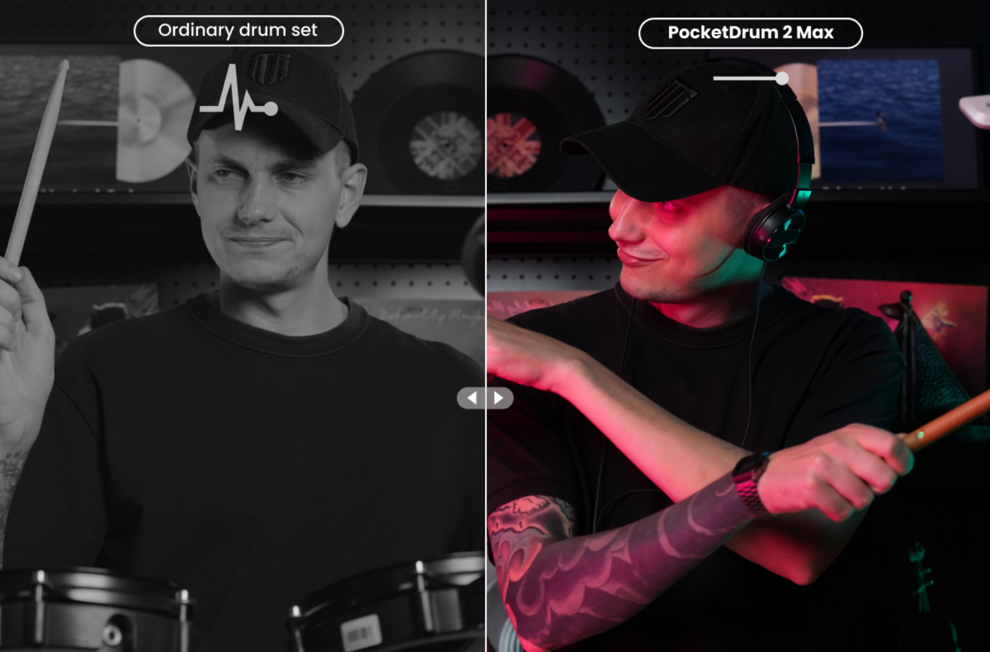 Portable PocketDrum 2 Max Kit - Lightweight Music Gear for Drummers on the Go